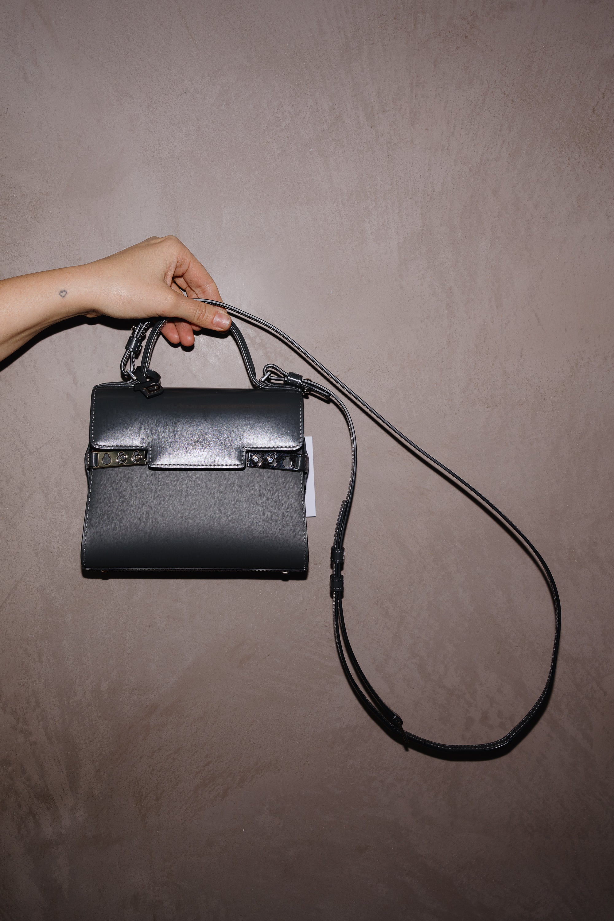 Delvaux Grey Tempête Small Bag