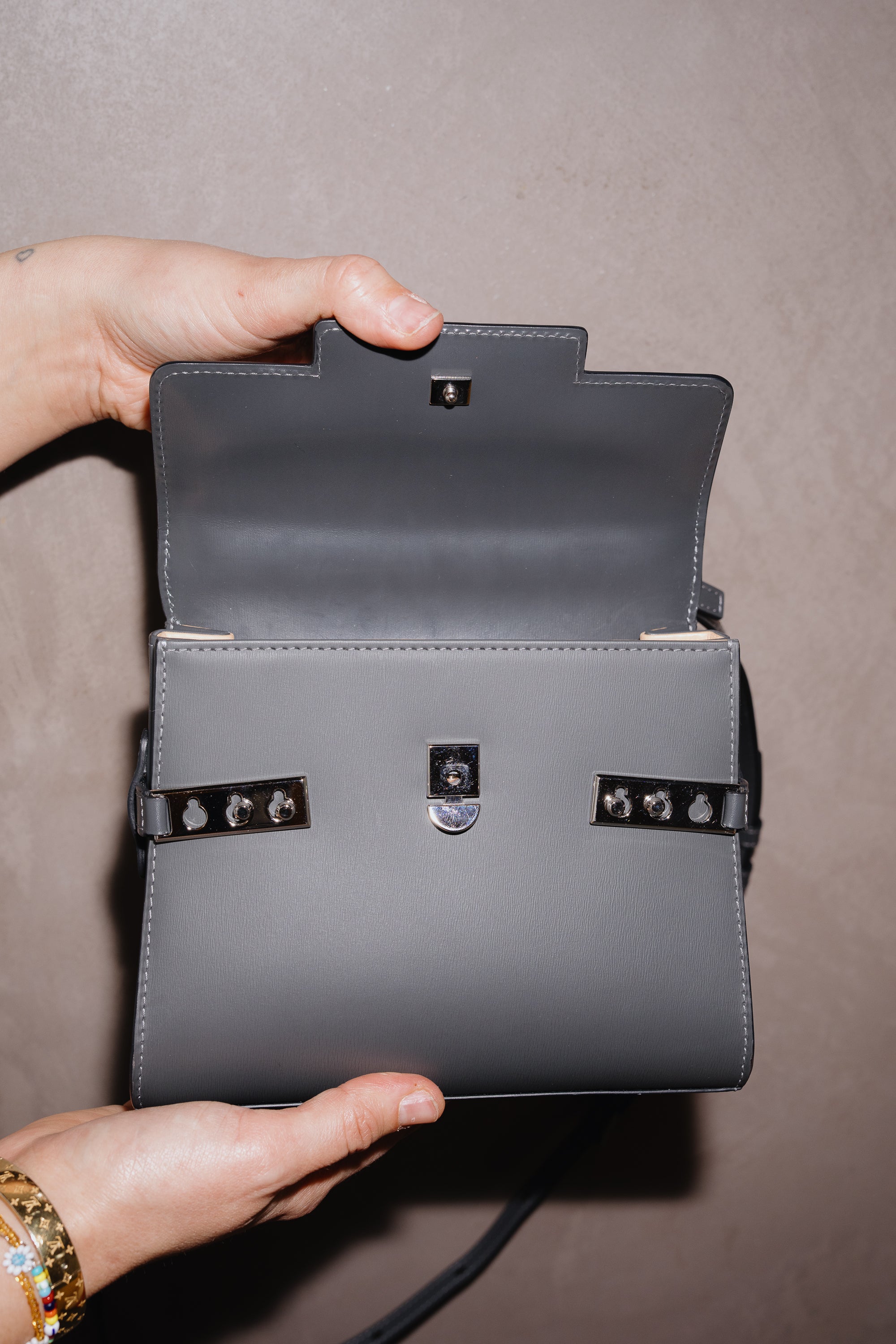 Delvaux Grey Tempête Small Bag