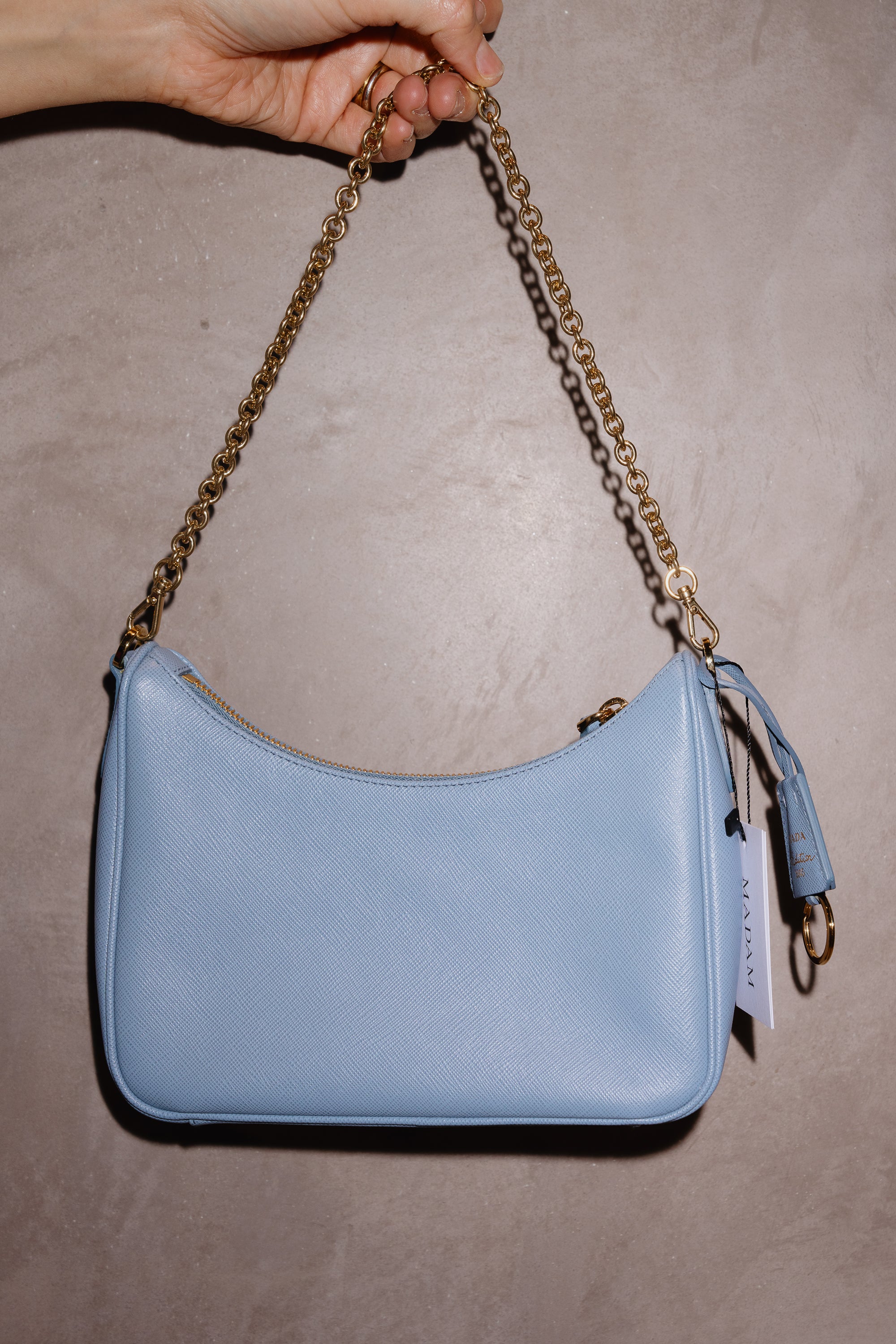 Prada Light Blue Re-Edition Bag