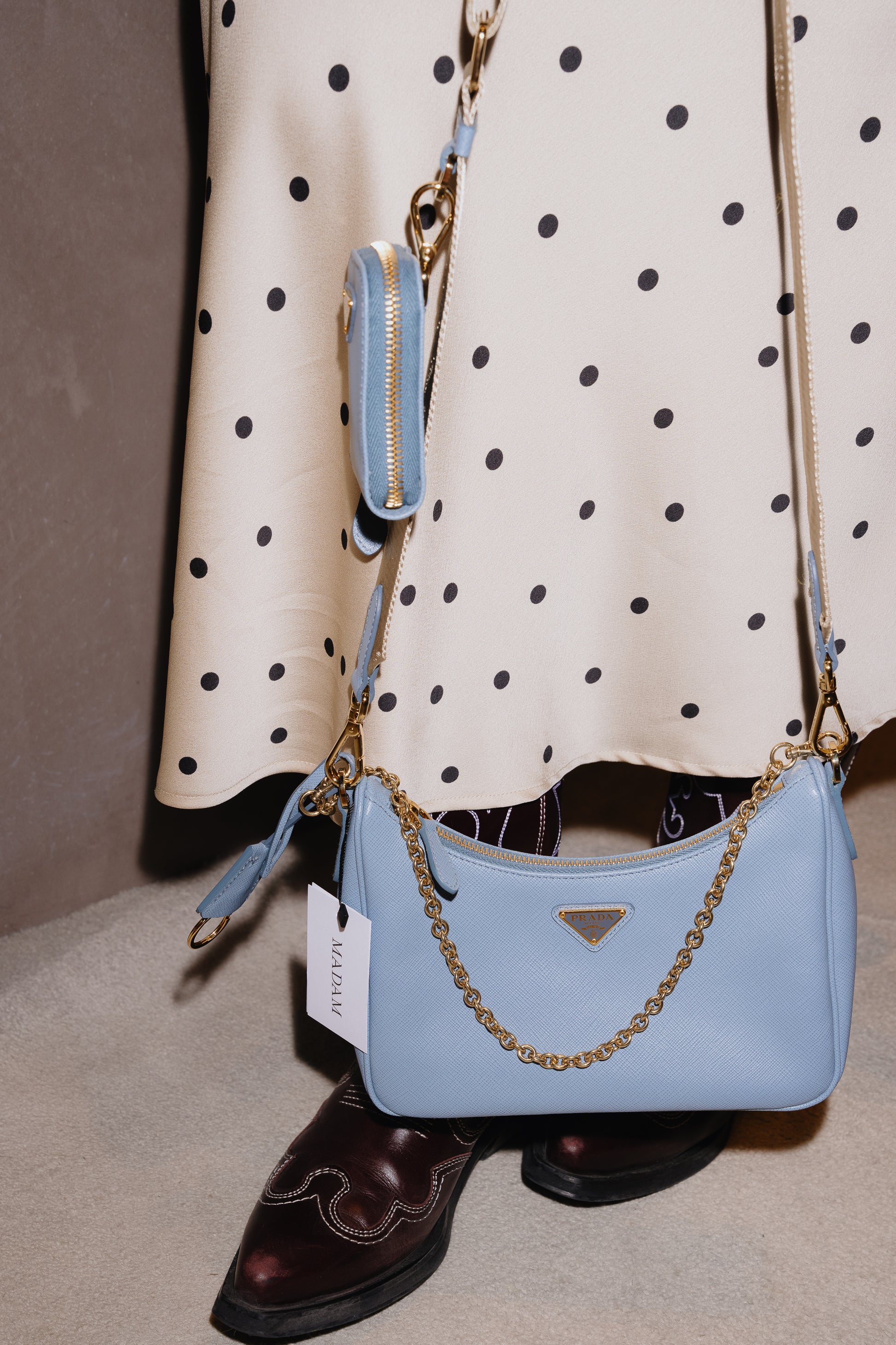 Prada Light Blue Re-Edition Bag
