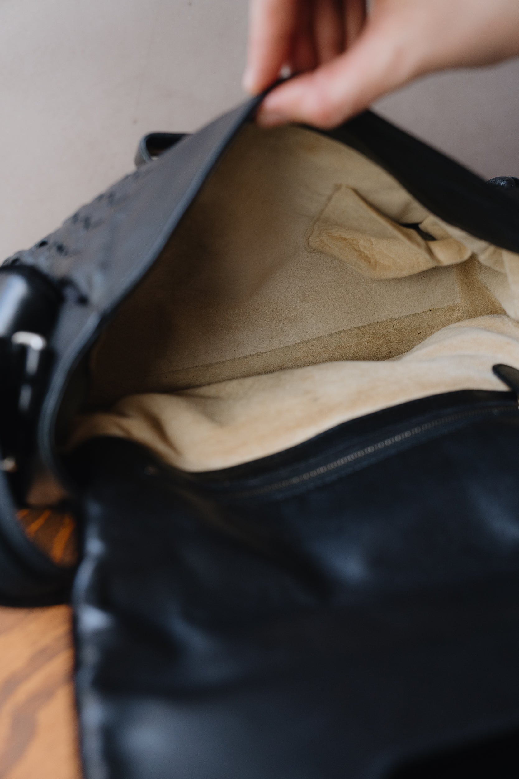 Bottega Veneta Black Woven Shoulder Bag