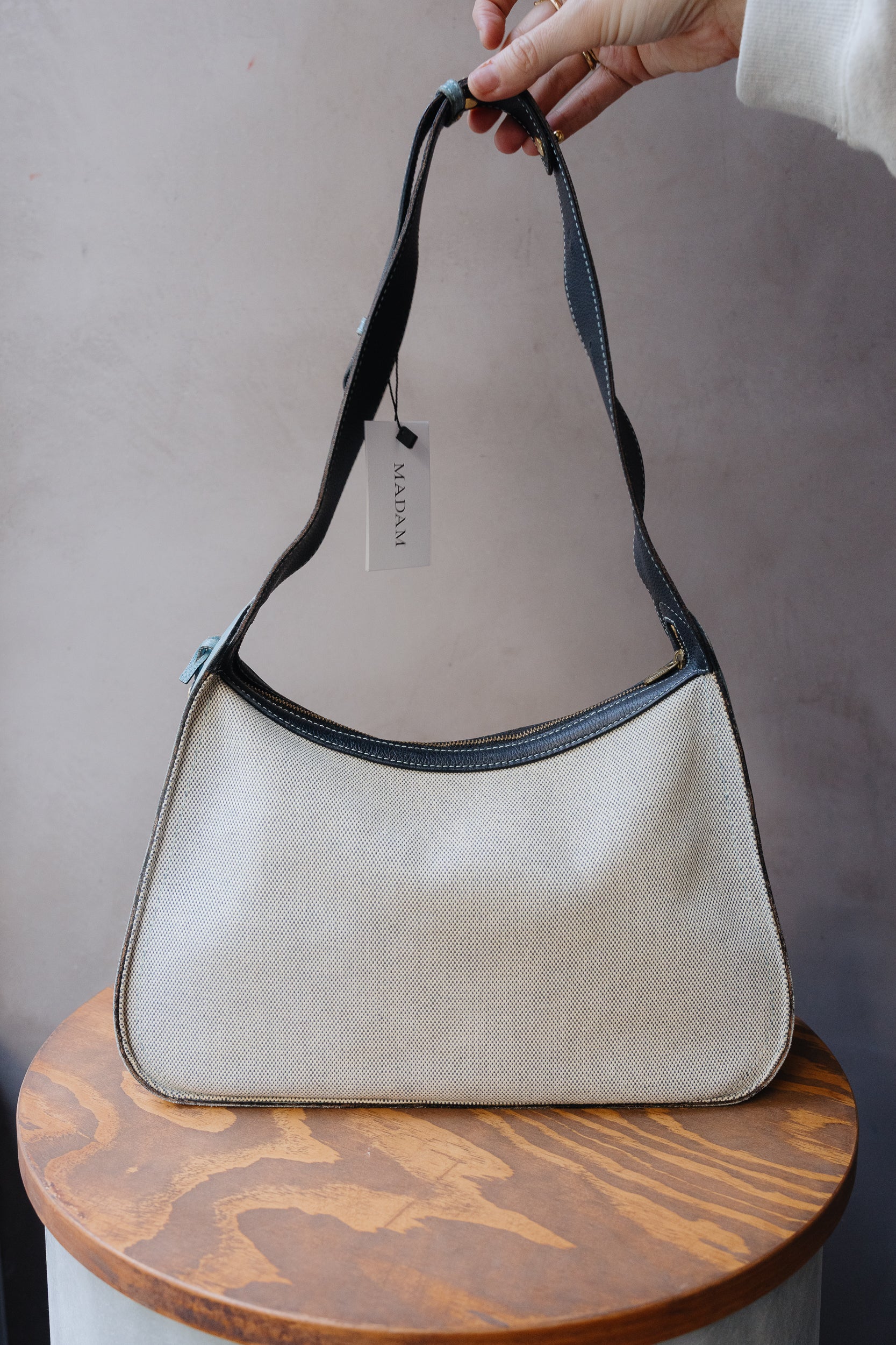 Delvaux Pensée Toile De Marine Bag