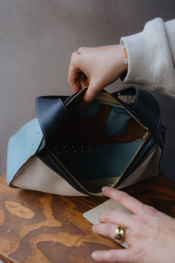 Delvaux Pensée Toile De Marine Bag