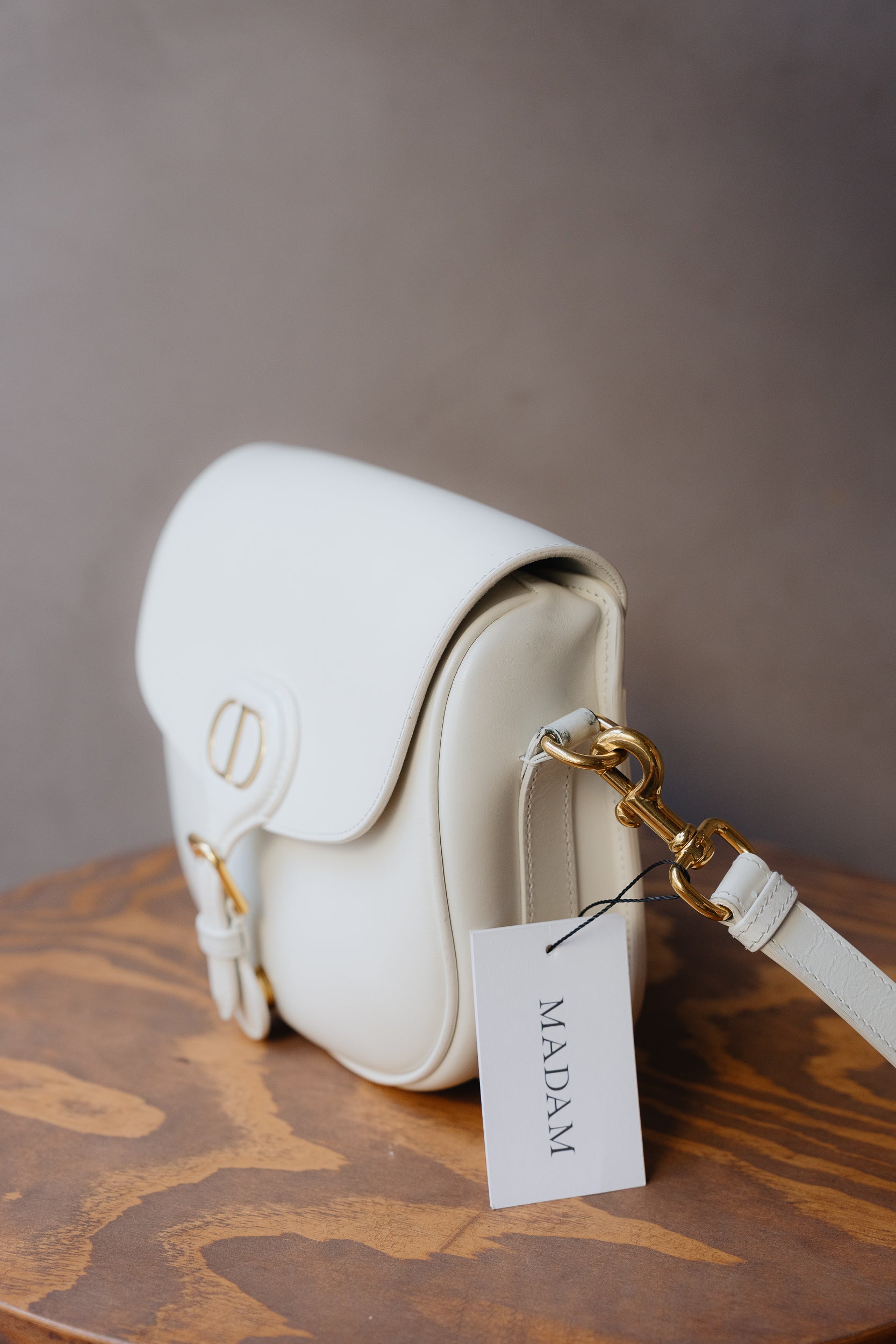 Christian Dior White Bobby Medium