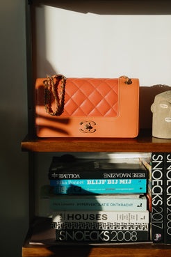 Chanel Medium Lambskin Crossover – Orange-Pink 2017