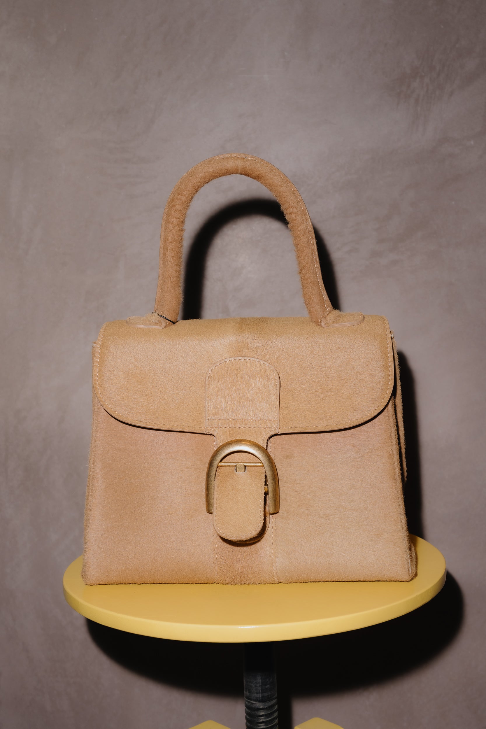 Delvaux Brillant PM – Beige Ponyhair