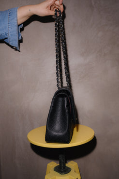 Chanel Jumbo Classic Flap Bag – Caviar Leather, Silver Hardware 2013 – Full Set