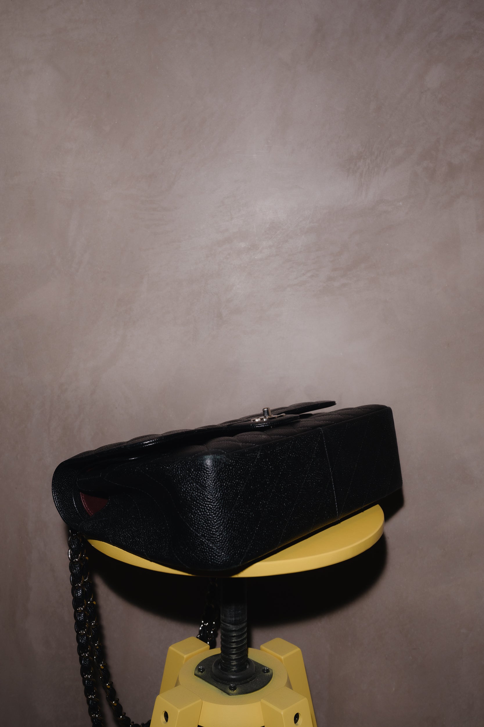 Chanel Jumbo Classic Flap Bag – Caviar Leather, Silver Hardware 2013 – Full Set