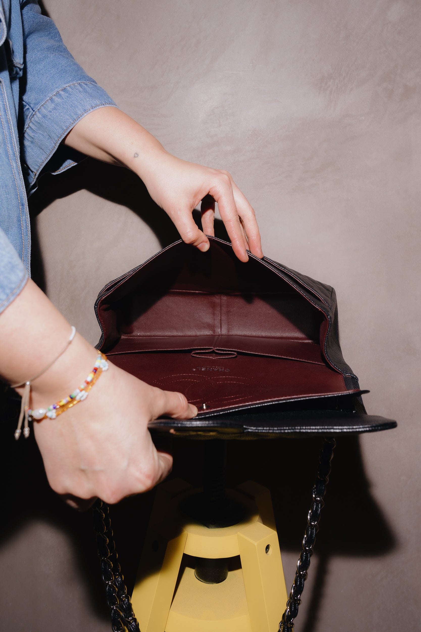 Chanel Jumbo Classic Flap Bag – Caviar Leather, Silver Hardware 2013 – Full Set