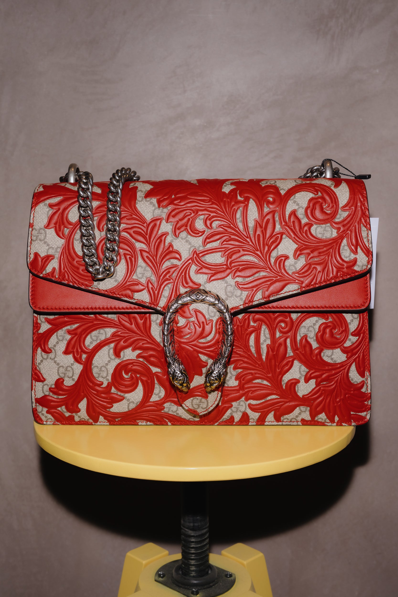 Gucci Red Arabesque GG Dionysus Medium Bag