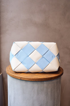 Loewe Gingham Woven Leather Basket Bag