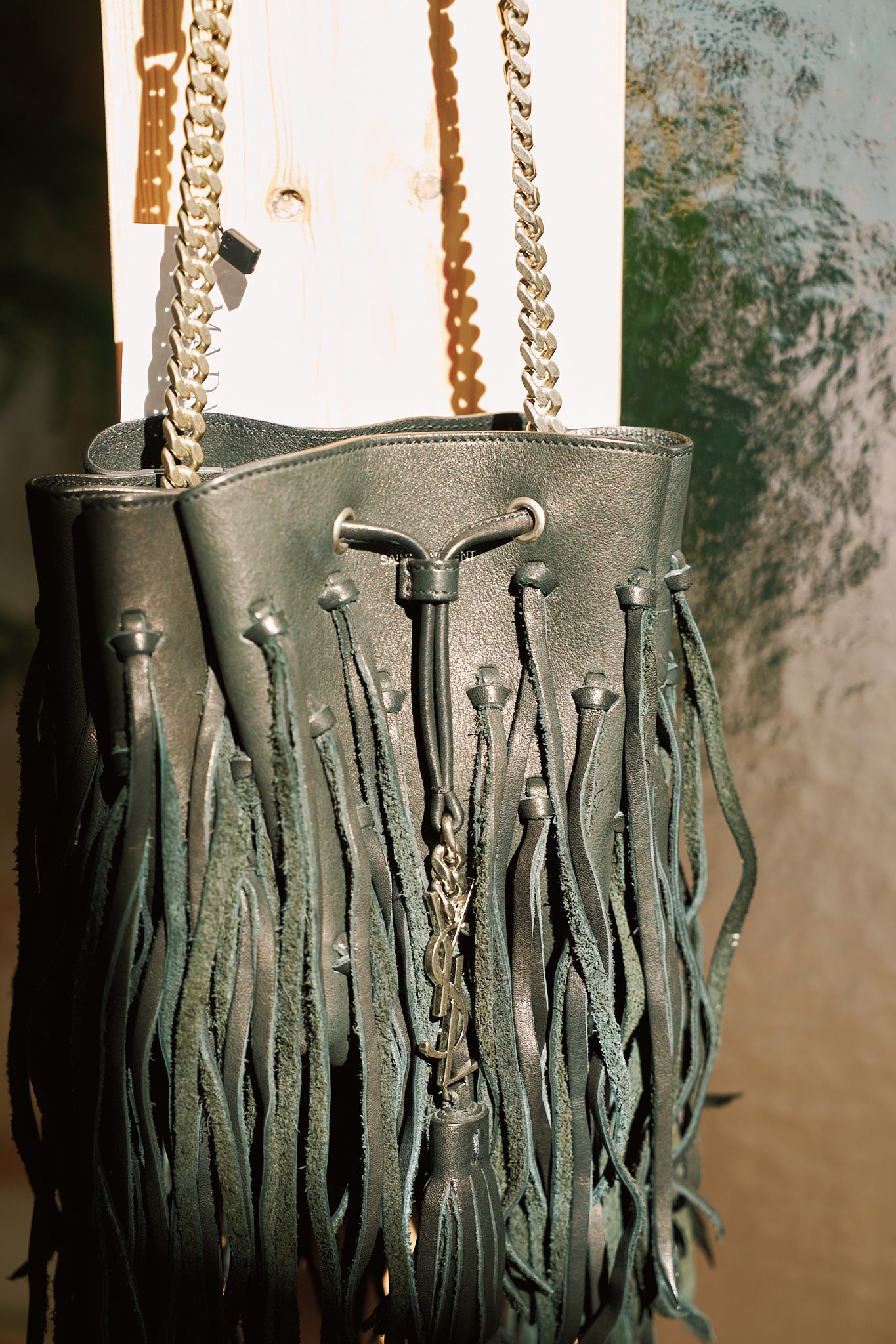 Saint Laurent Bucket Fringe Bag