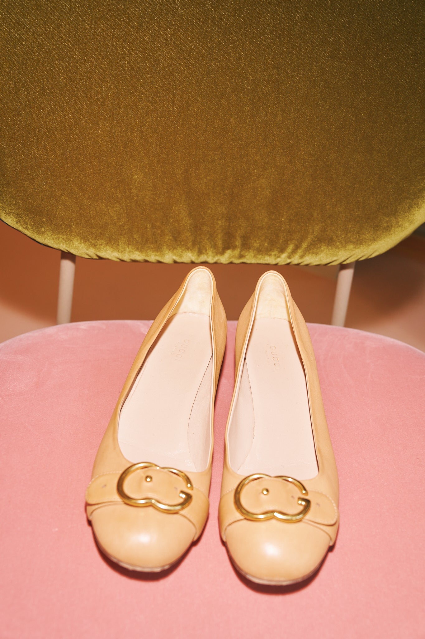 Gucci Beige Ballet Flats