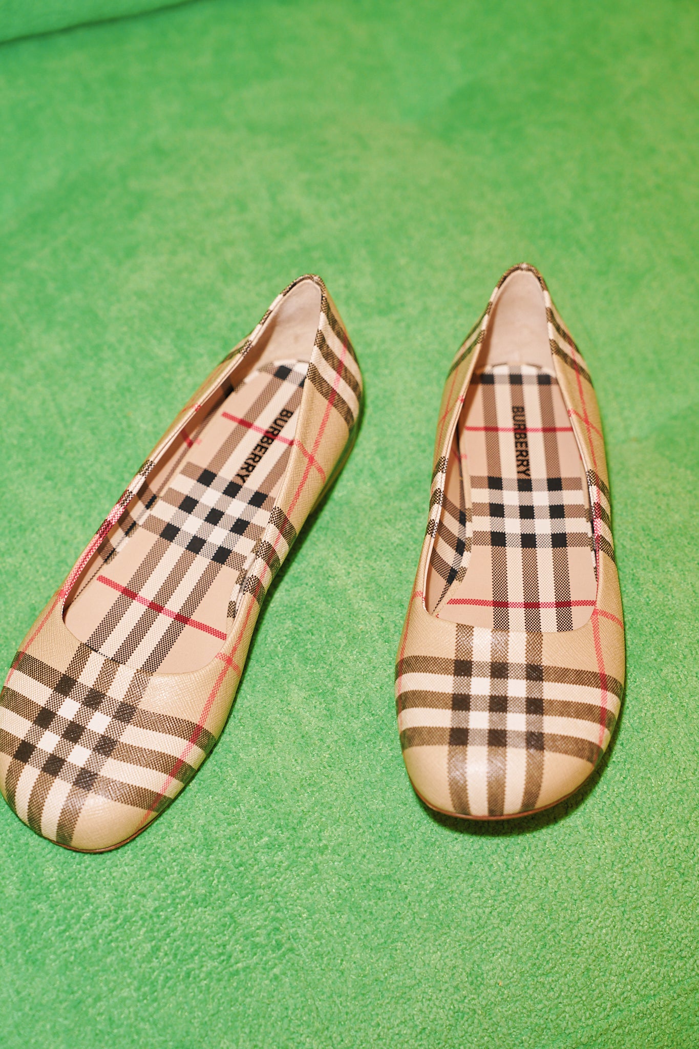 Burberry Check Ballerinas