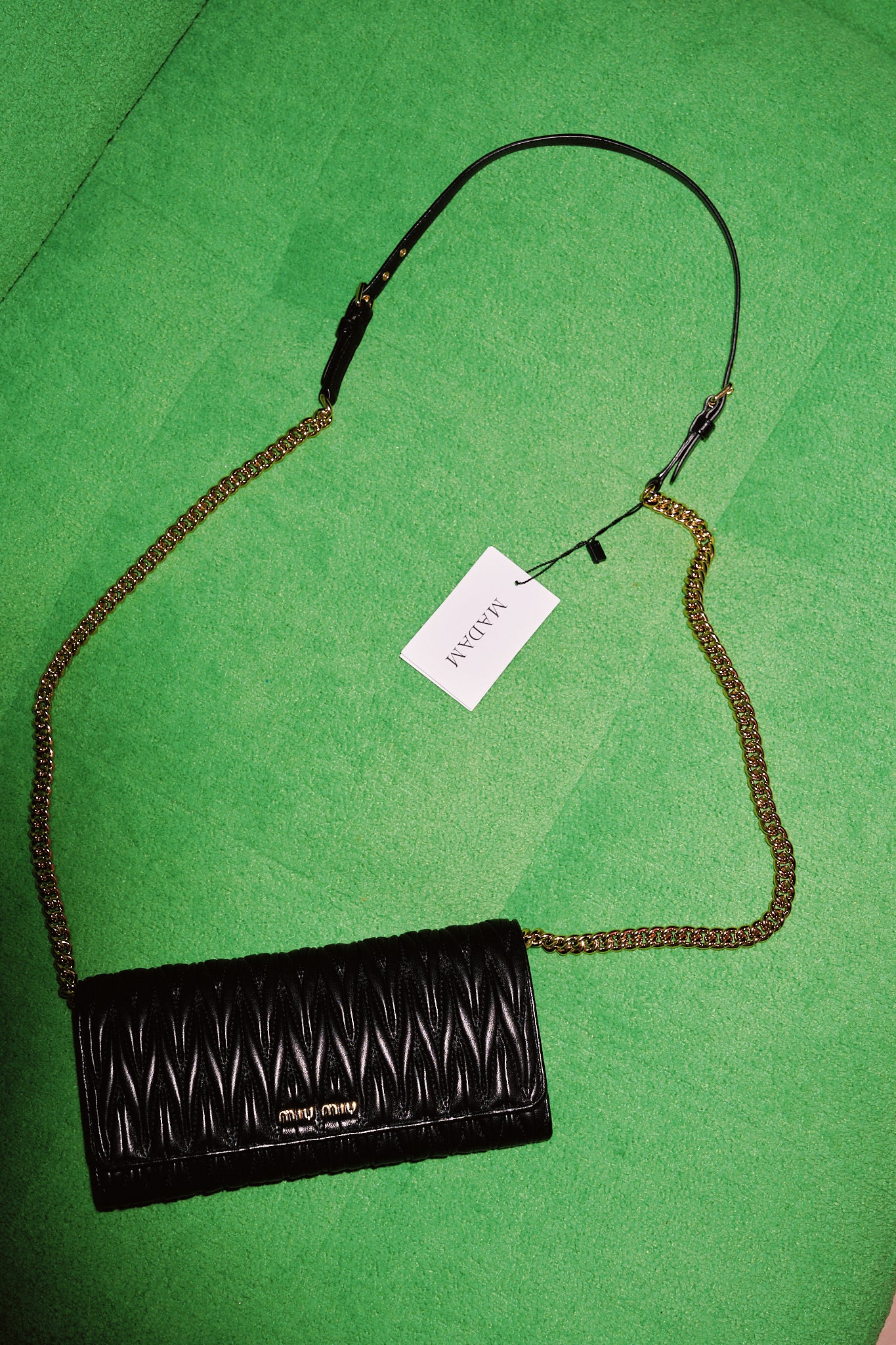 Miu Miu Matelassé Wallet on Chain