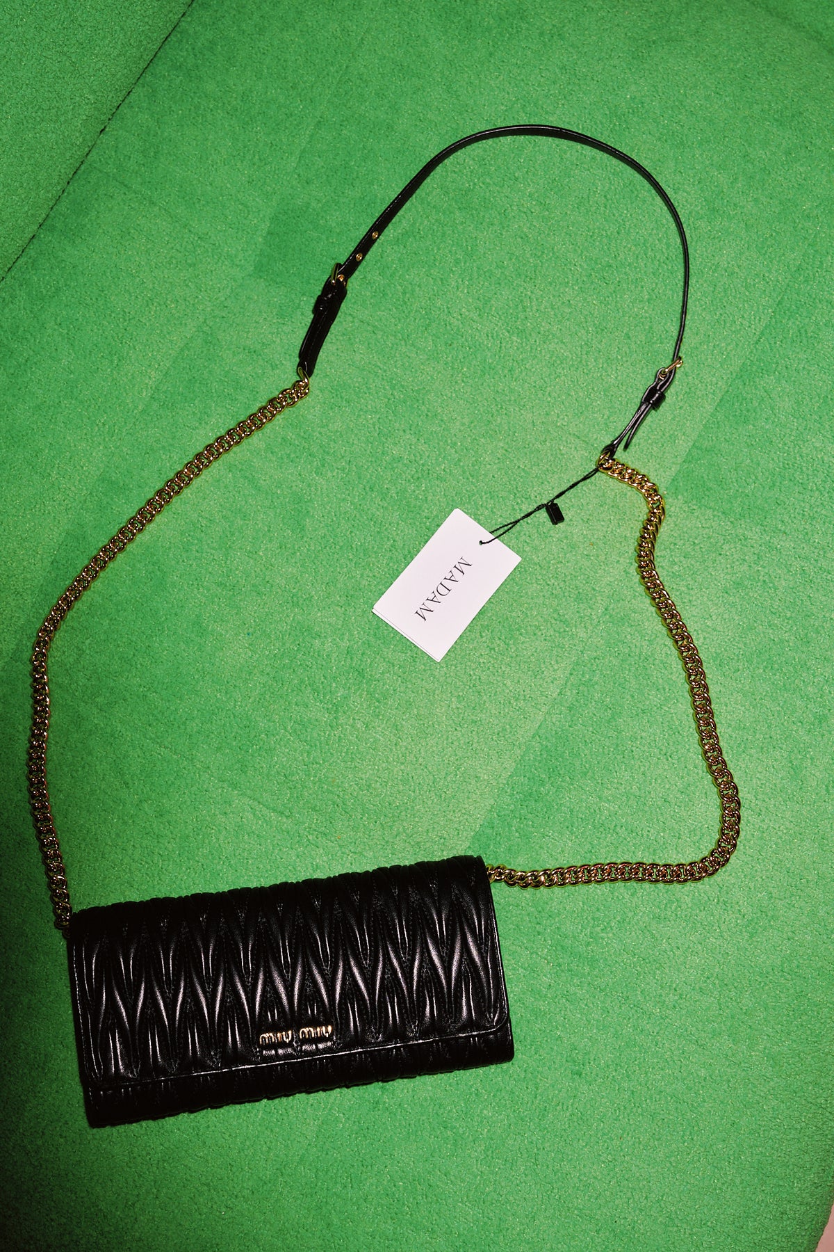Miu Miu Matelassé Wallet on Chain