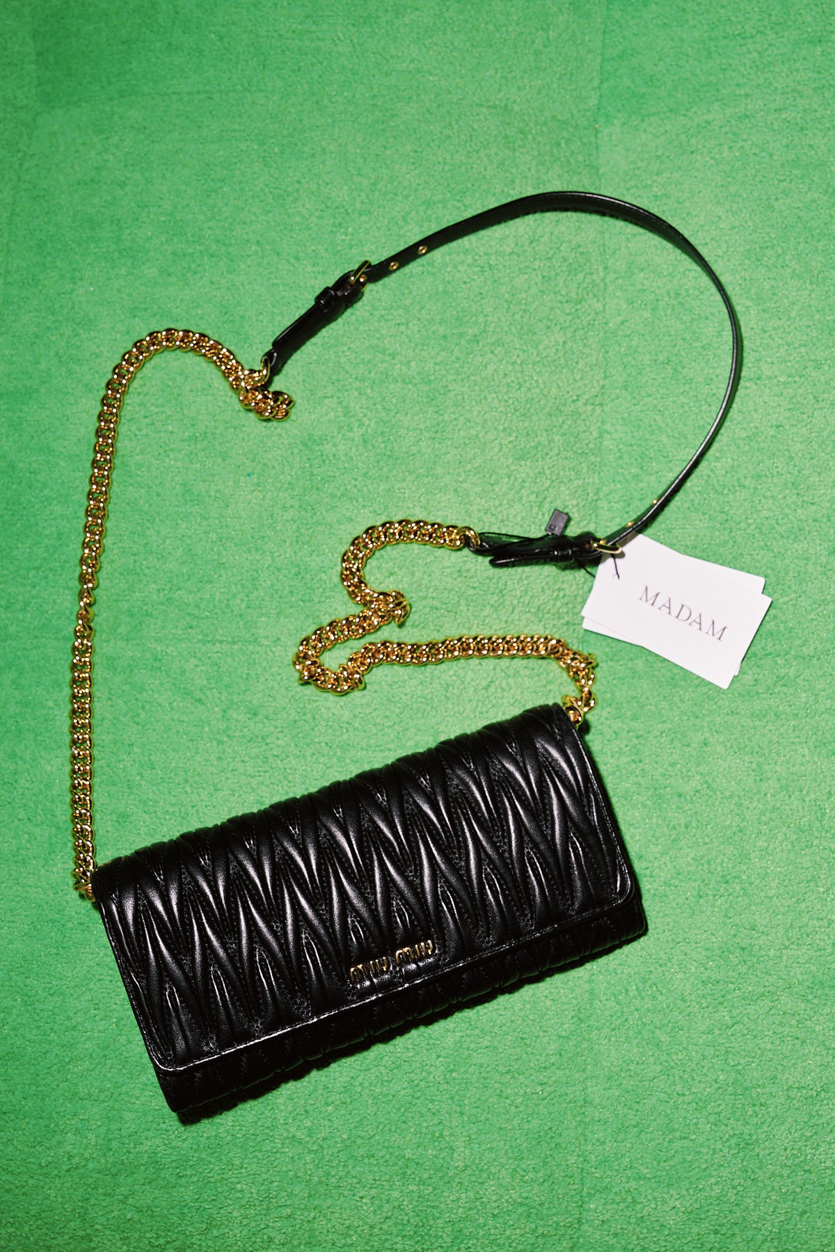 Miu Miu Matelassé Wallet on Chain