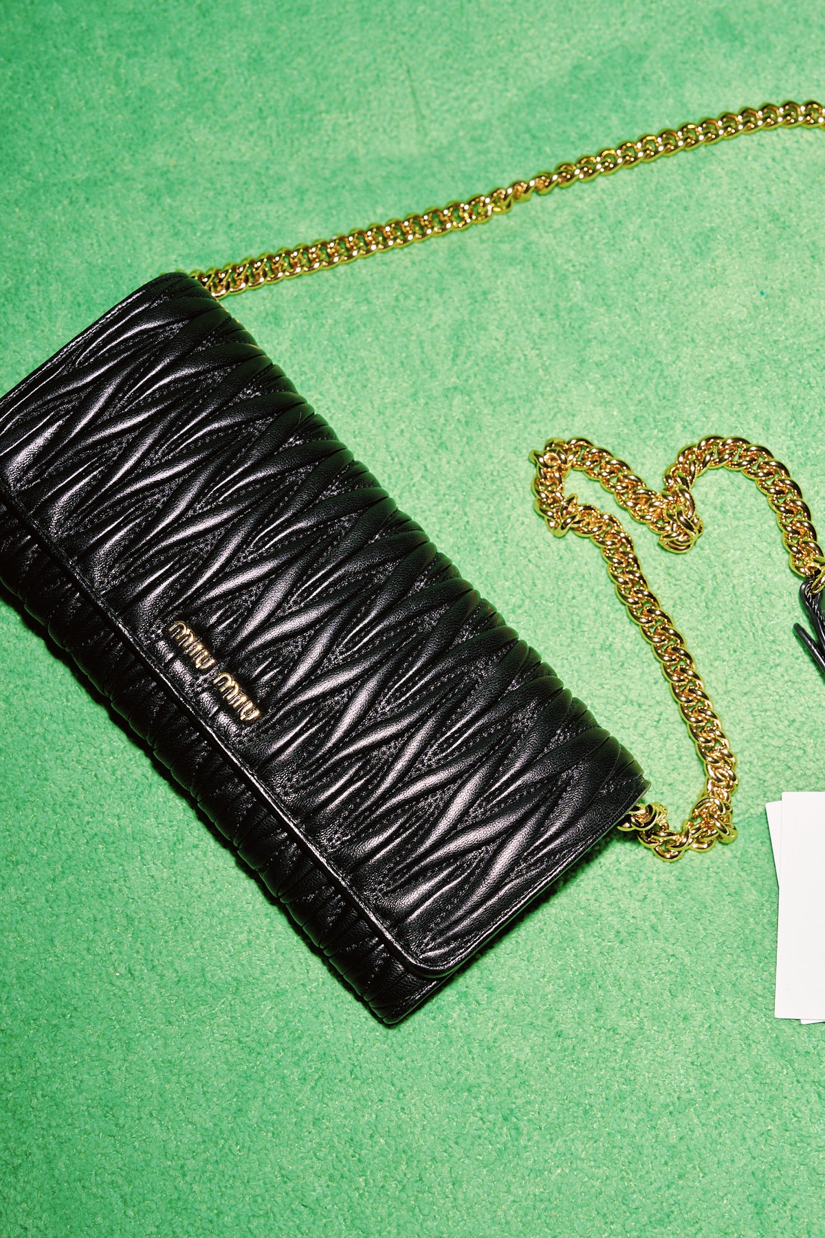 Miu Miu Matelassé Wallet on Chain