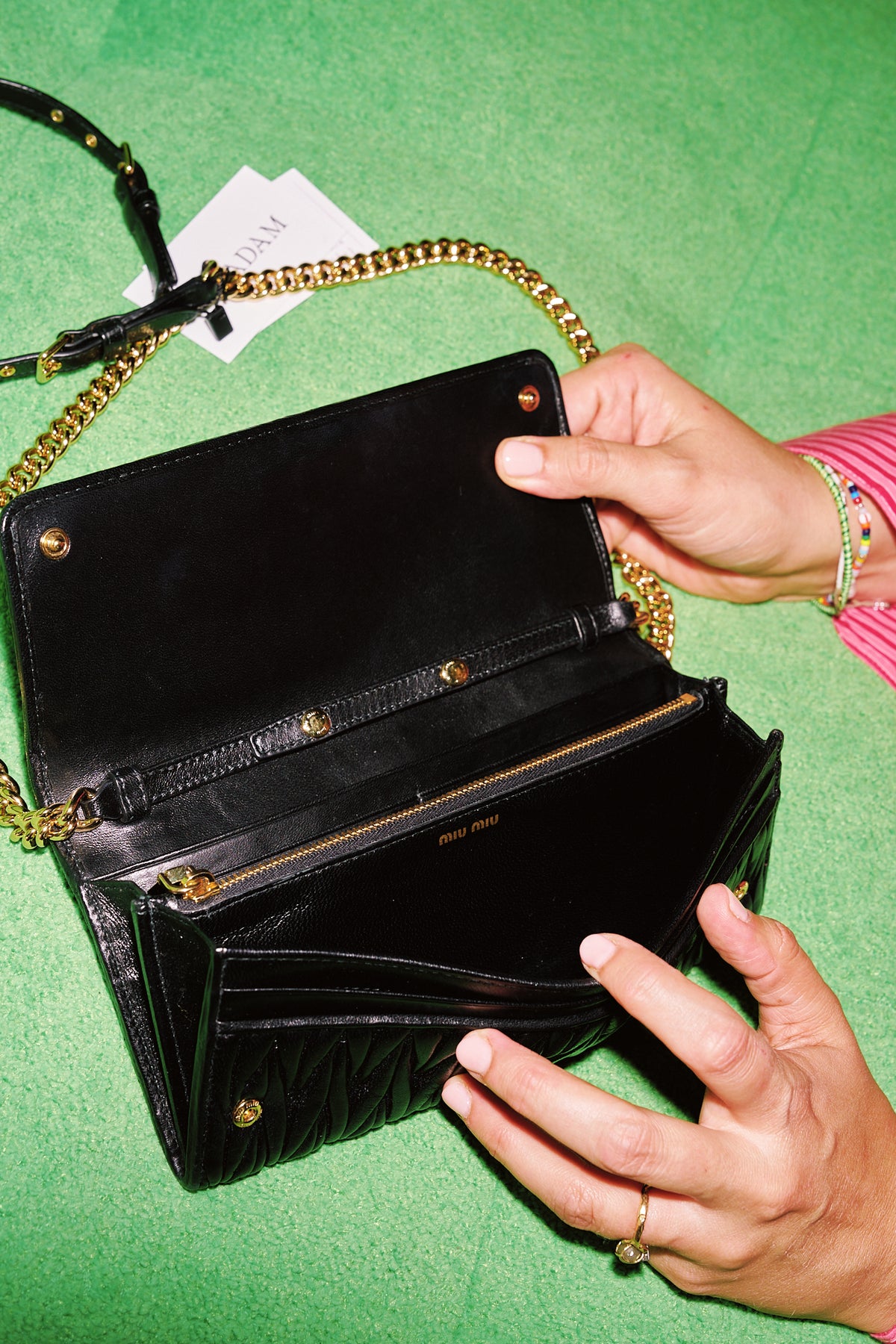 Miu Miu Matelassé Wallet on Chain