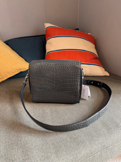 Alexander McQueen Embossed Croc Box Bag