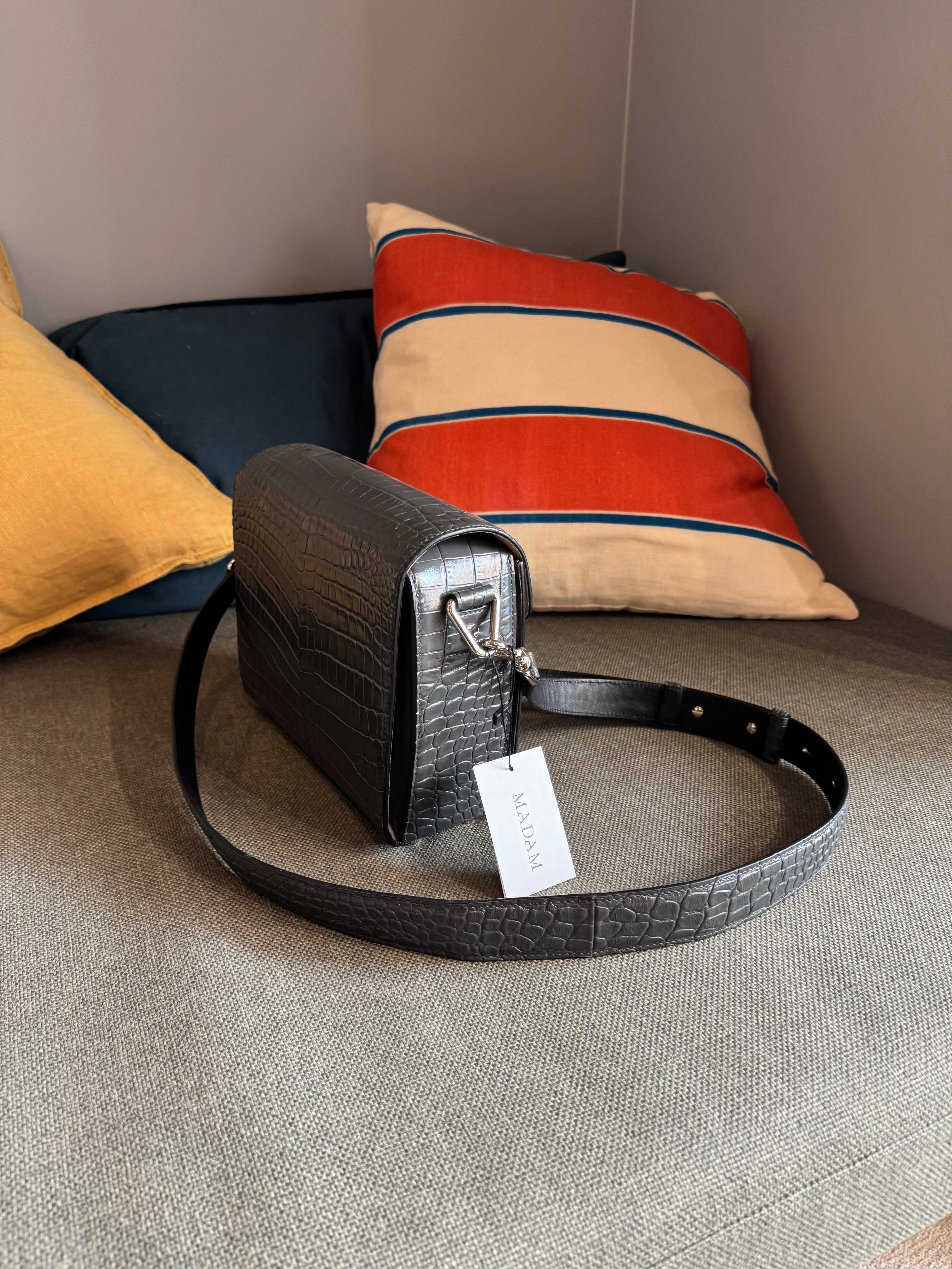 Alexander McQueen Embossed Croc Box Bag