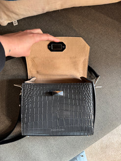 Alexander McQueen Embossed Croc Box Bag