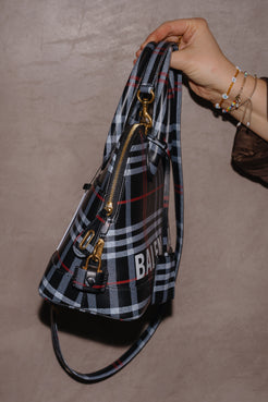 Balenciaga Plaid Medium Ville Bag