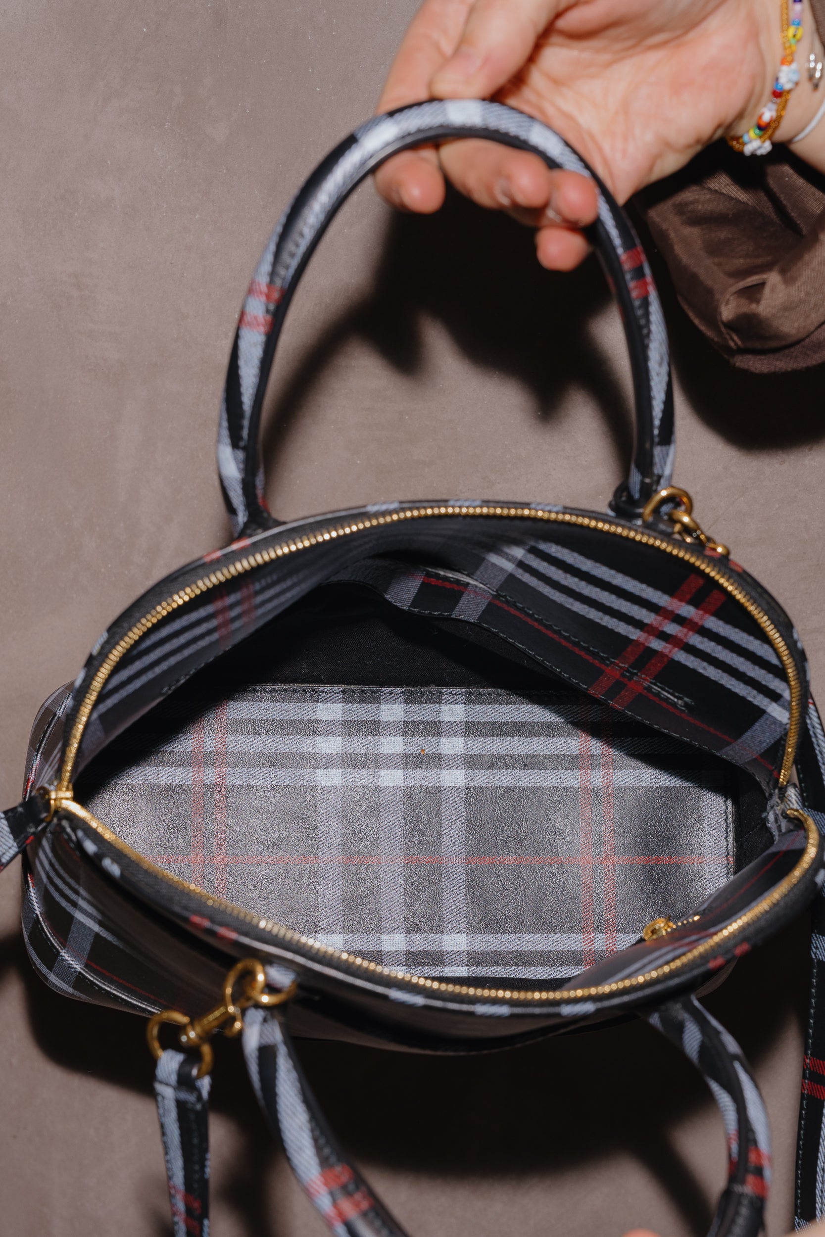 Balenciaga Plaid Medium Ville Bag