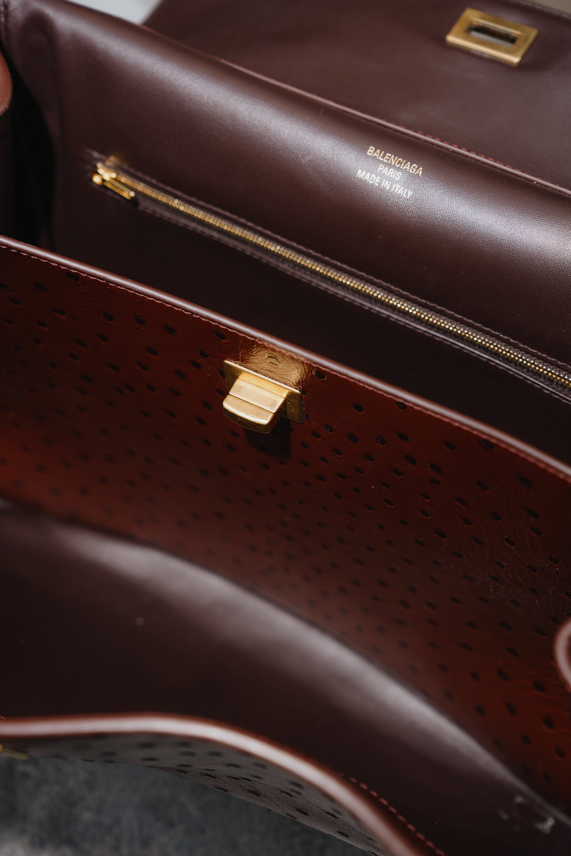 Balenciaga Rodeo Medium Ostrich-Embossed Bag