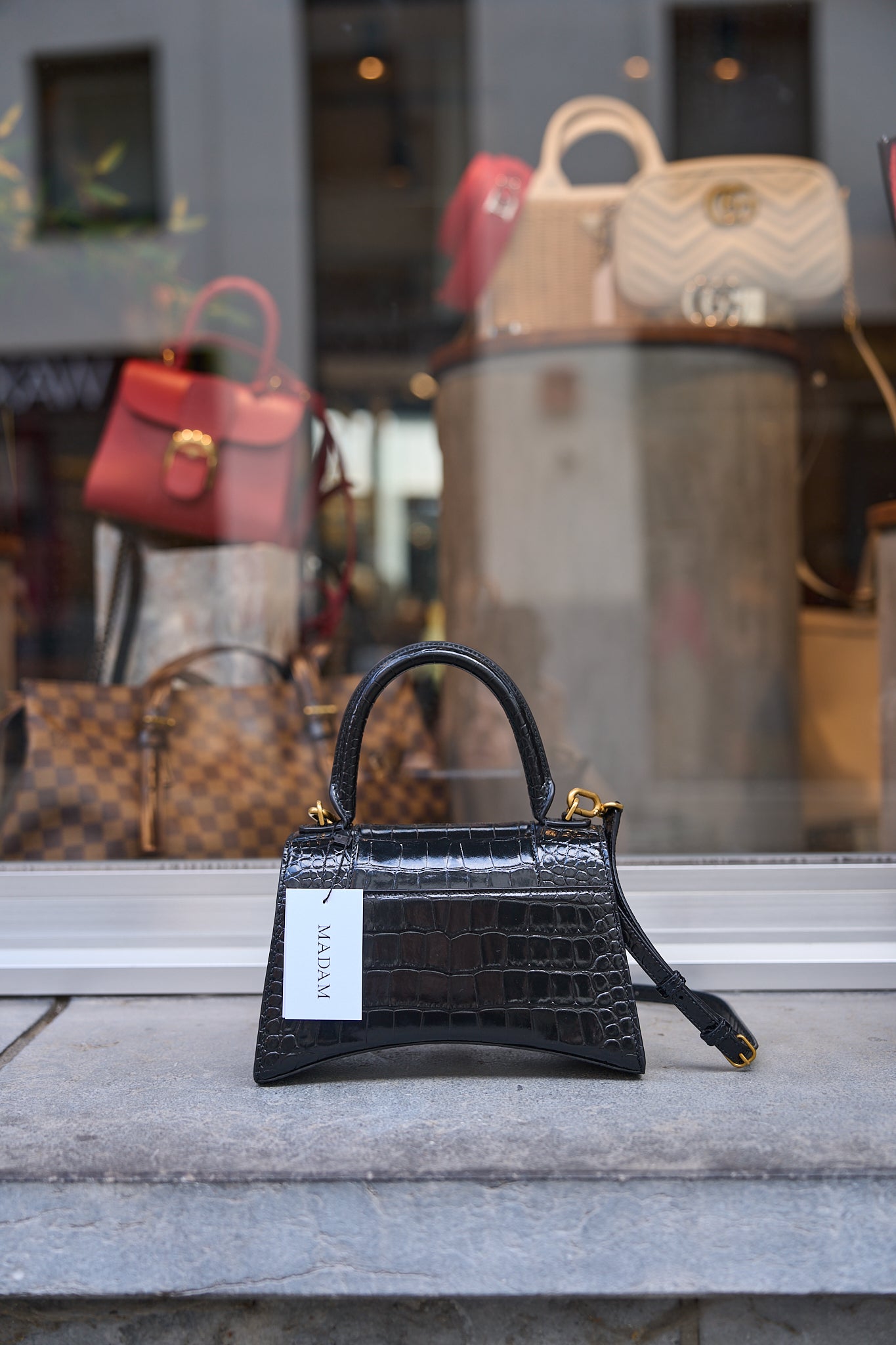 BALENCIAGA HOURGLASSトップハンドルミニバッグ Hourglass Top Handle 