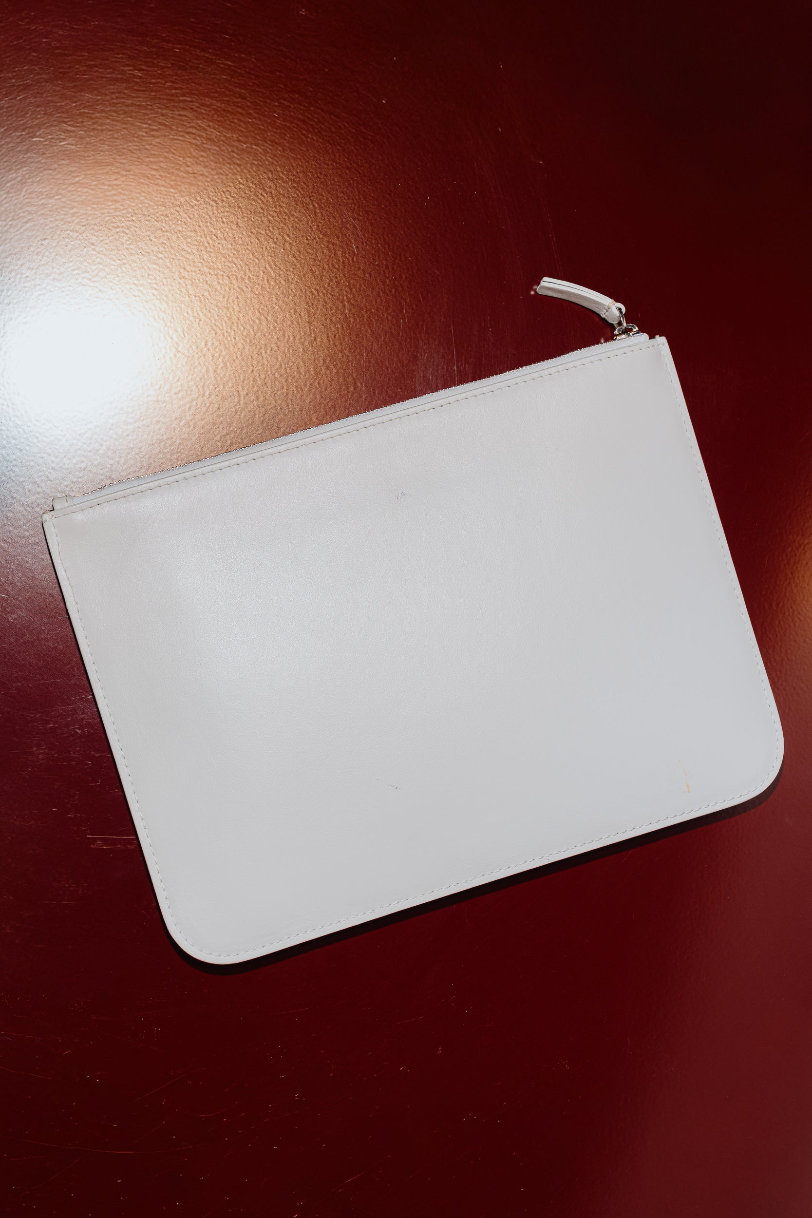 Balenciaga white clutch
