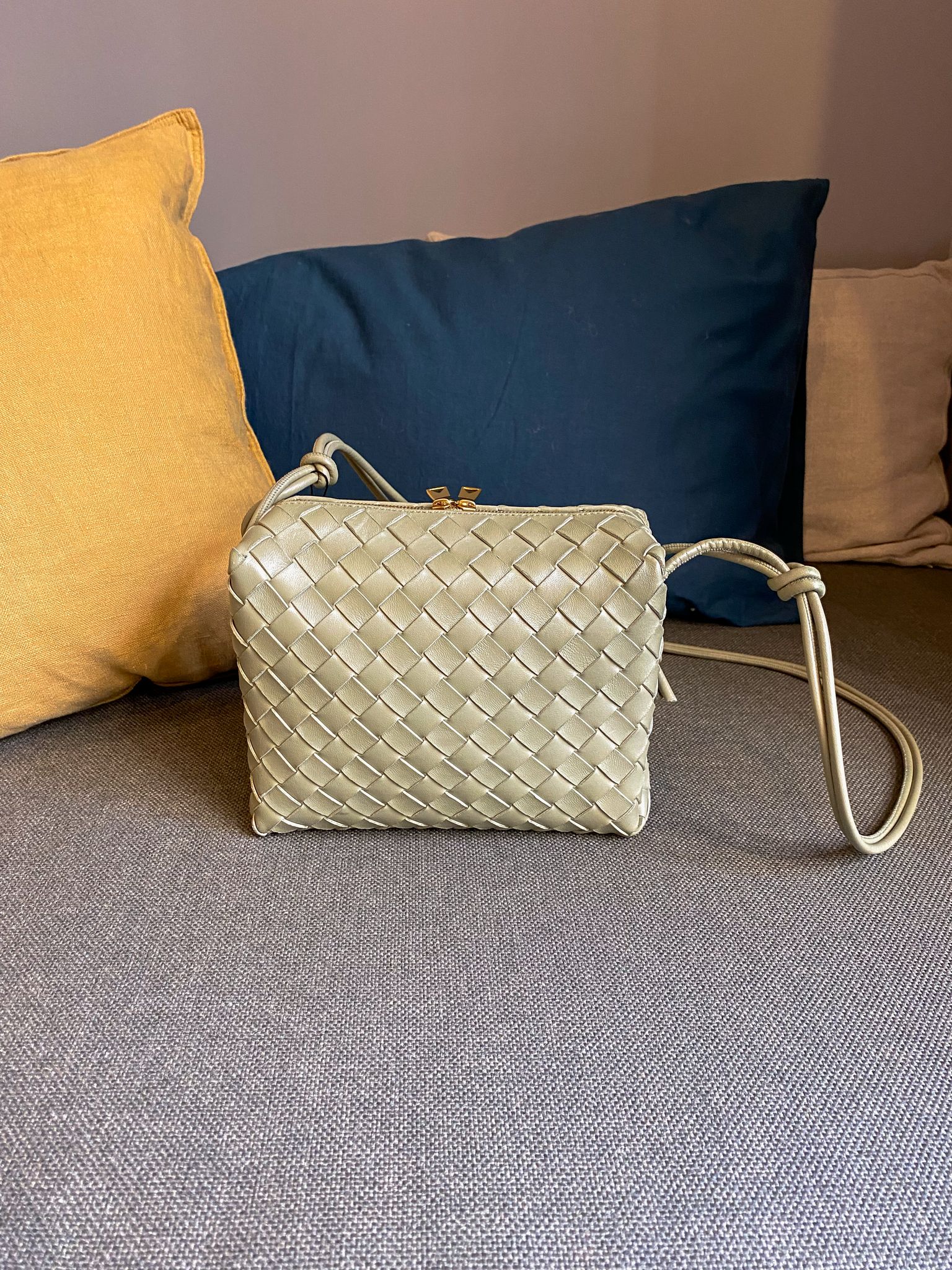 Bottega Veneta Water Green Loop Small Crossover Bag