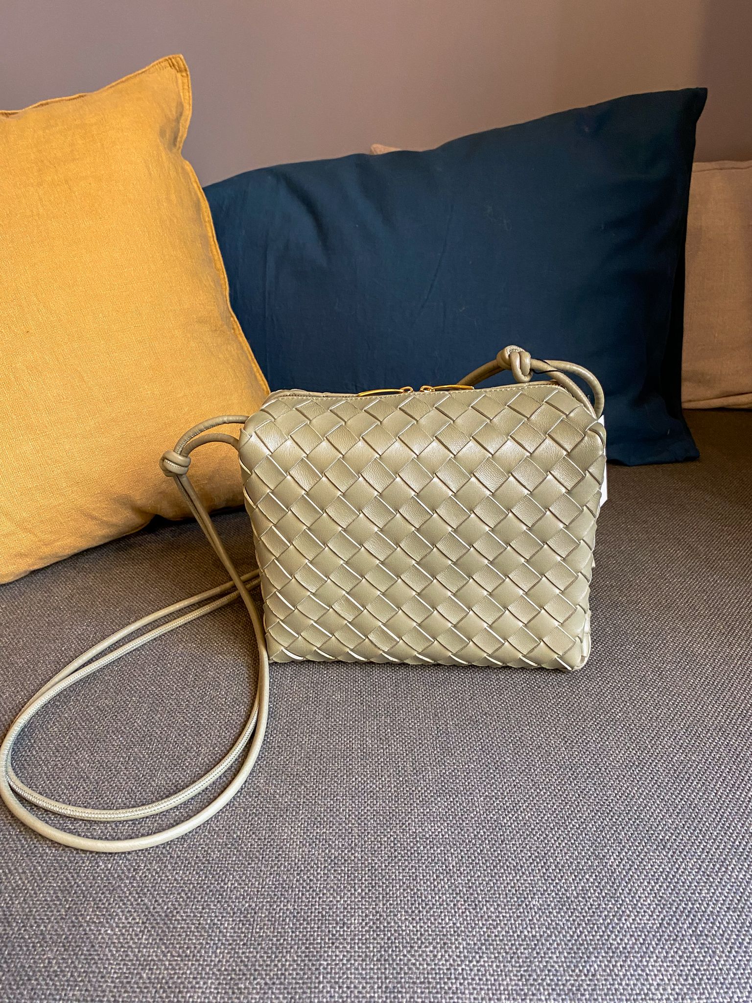 Bottega Veneta Water Green Loop Small Crossover Bag