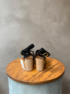 Celine Black Leather Clogs