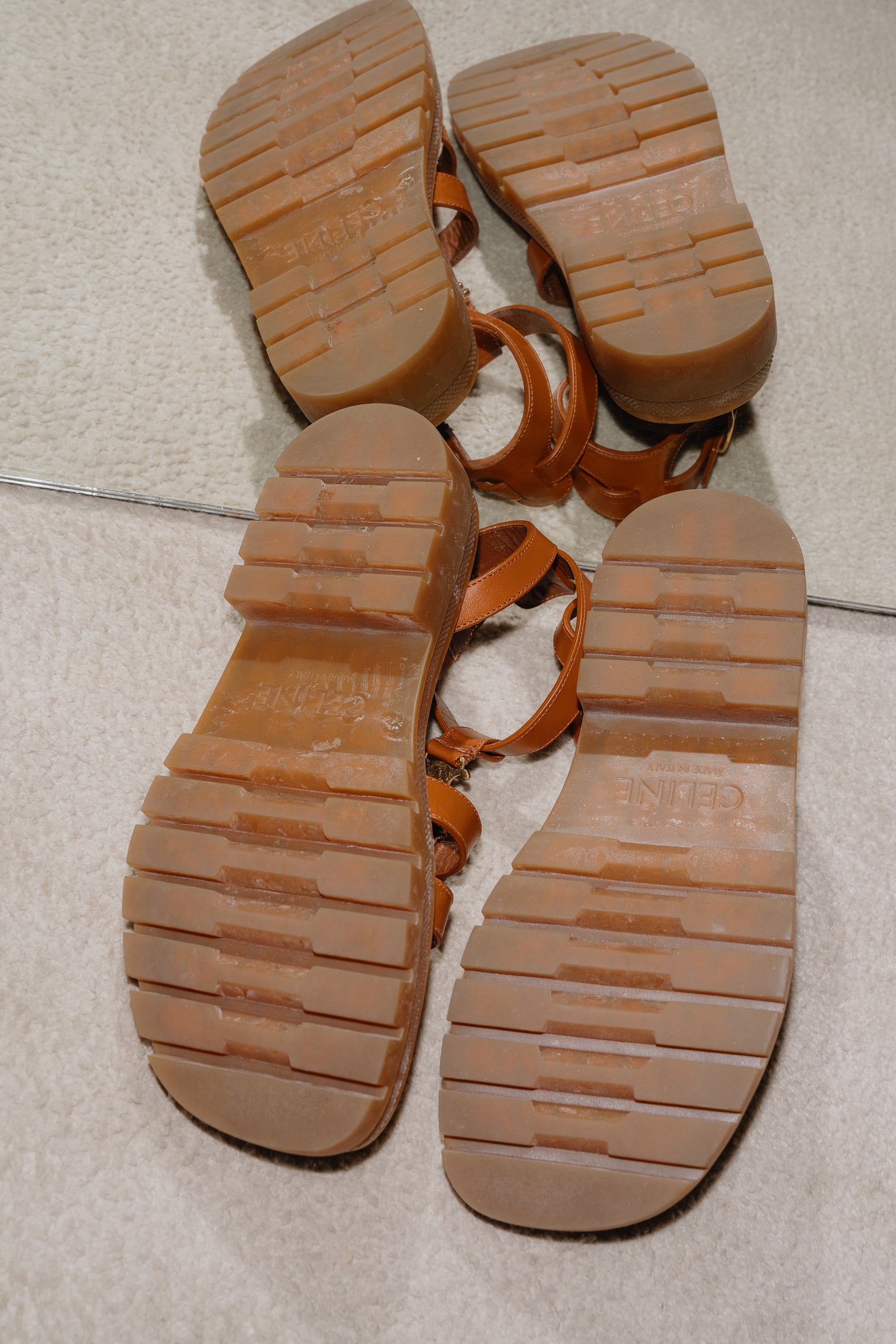 Celine Clea Triomphe Chunky Gladiator Sandal