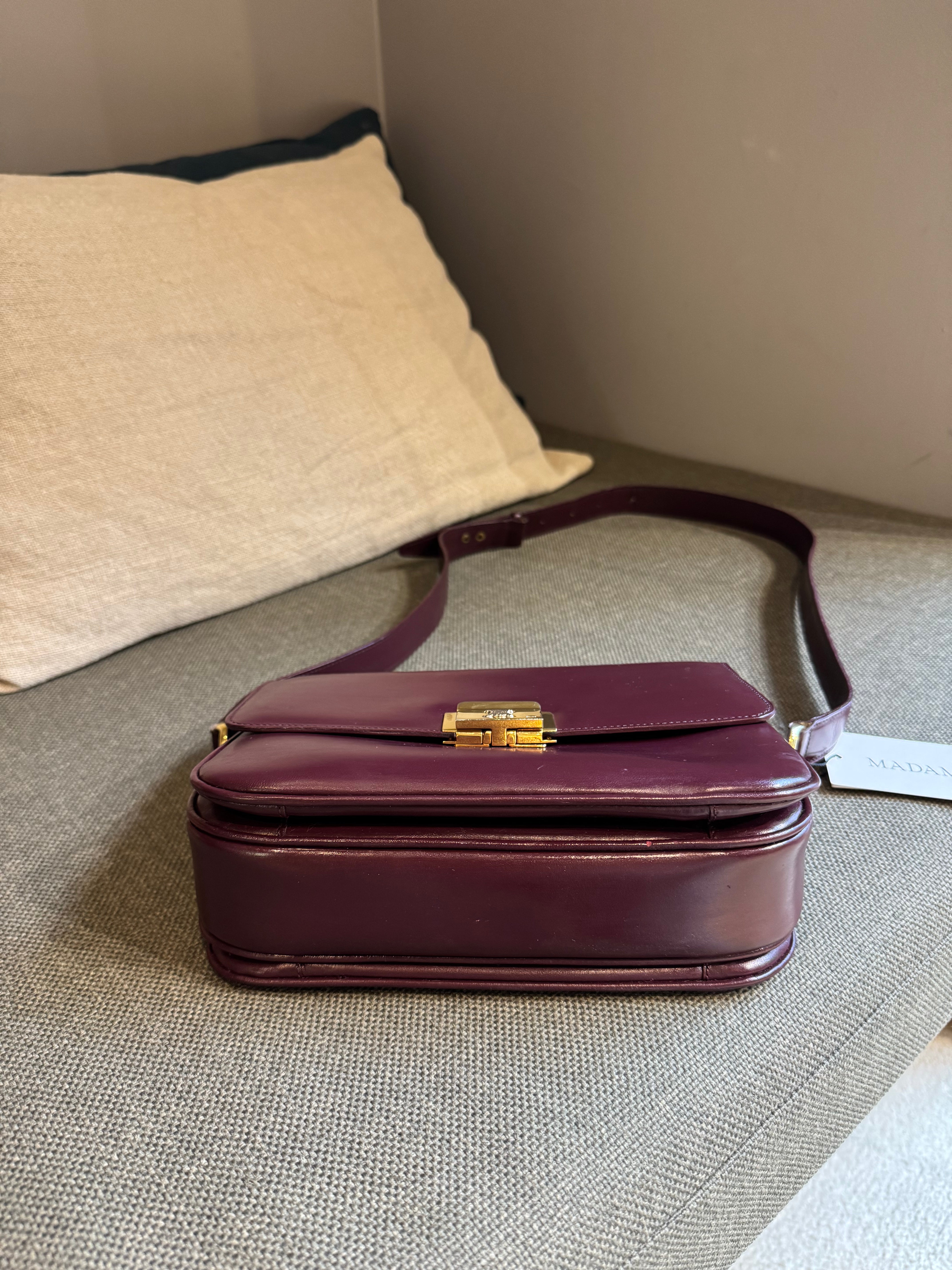Céline Vintage Burgundy Shoulder Bag