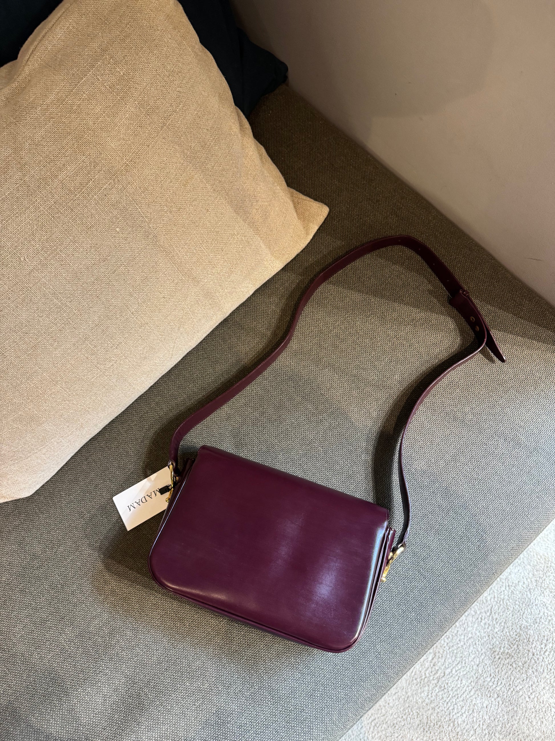 Céline Vintage Burgundy Shoulder Bag
