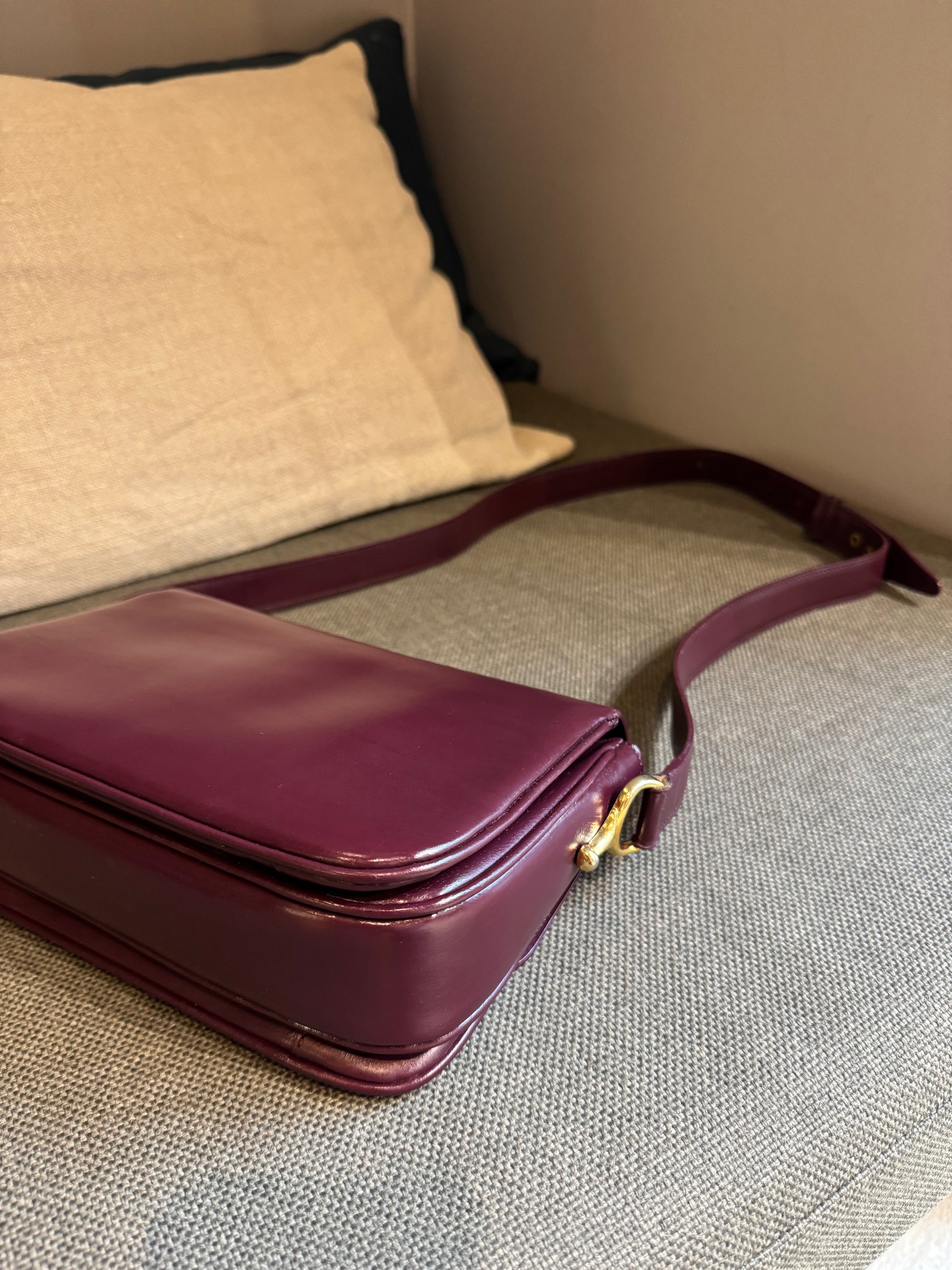 Céline Vintage Burgundy Shoulder Bag