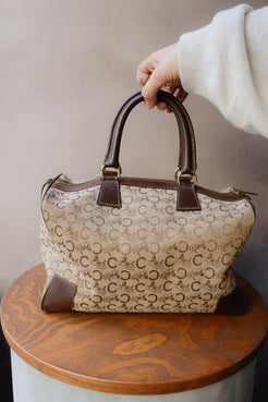 Céline Vintage Monogram Canvas Boston Bag