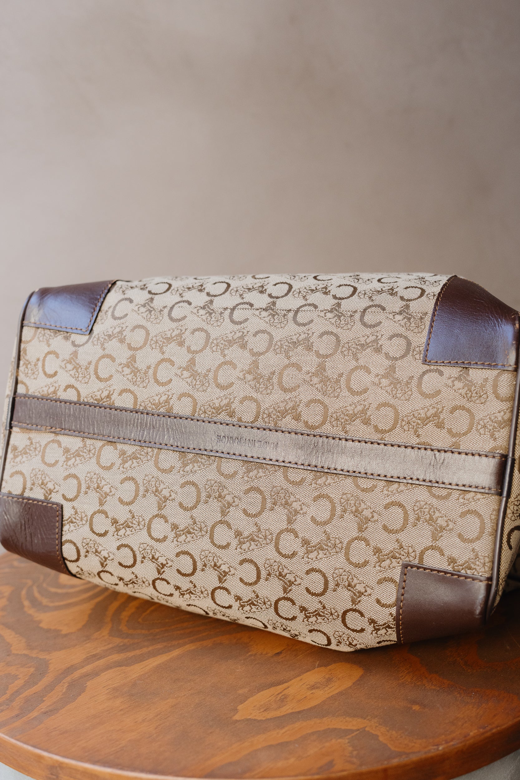 Céline Vintage Monogram Canvas Boston Bag