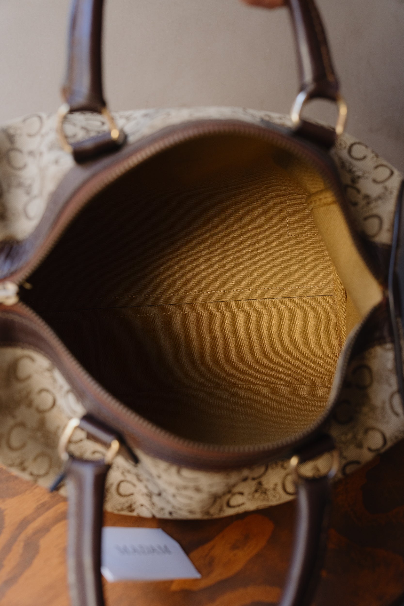 Céline Vintage Monogram Canvas Boston Bag