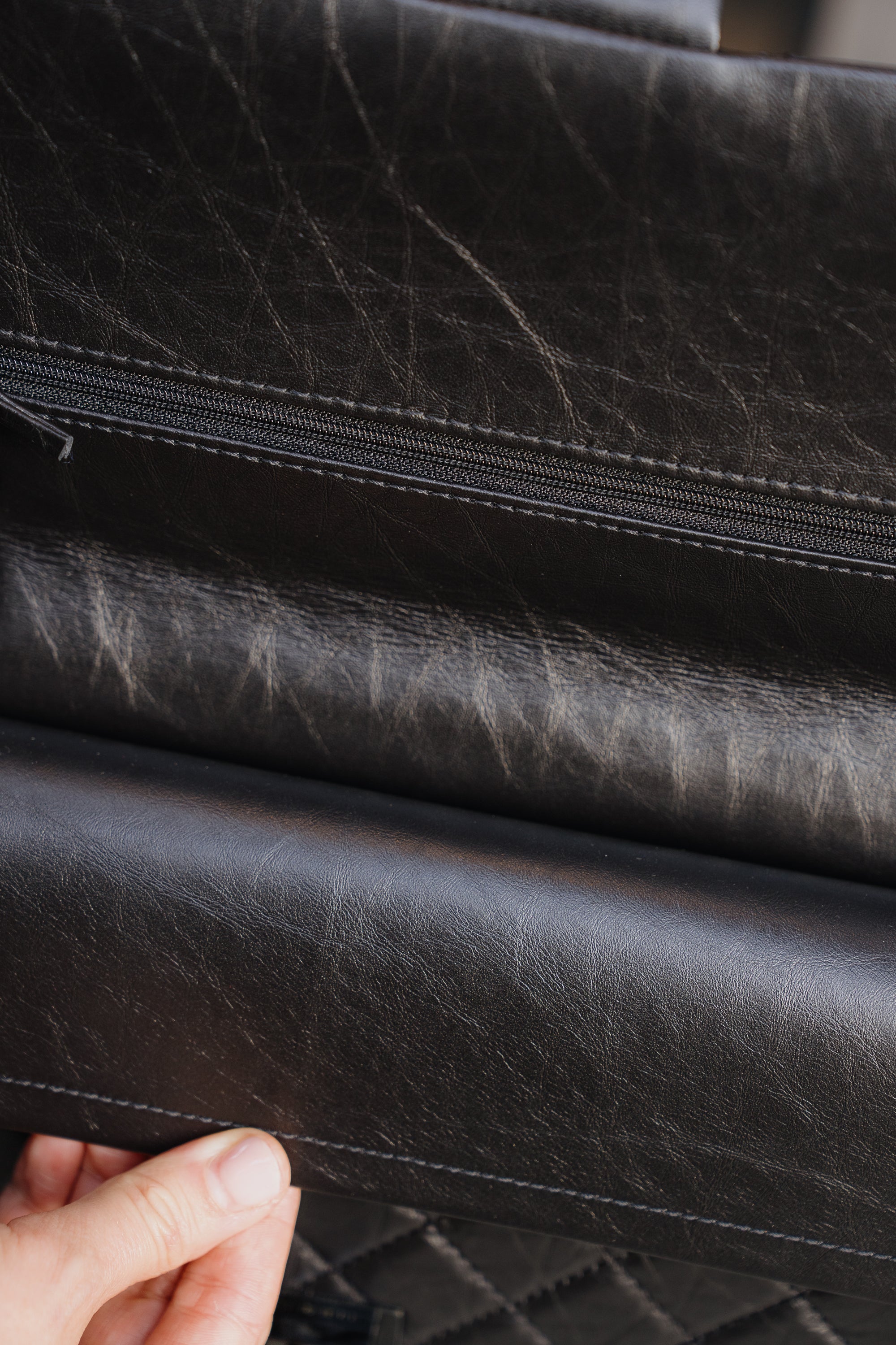 Chanel Black Aged Calfskin Medium SO BLACK 2.55 Bag – Full Set