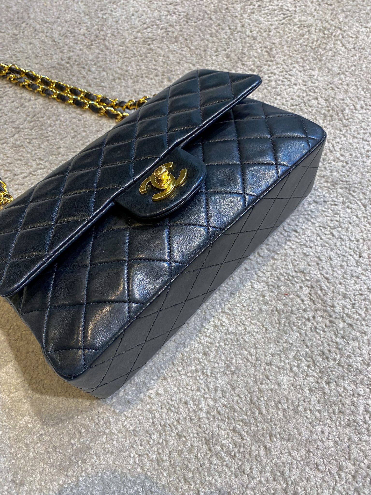 Chanel Vintage Black Small Classic Double Flap Bag