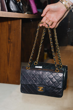 Chanel Vintage Blue Lambskin Small Classic Flap Bag 1991–1994