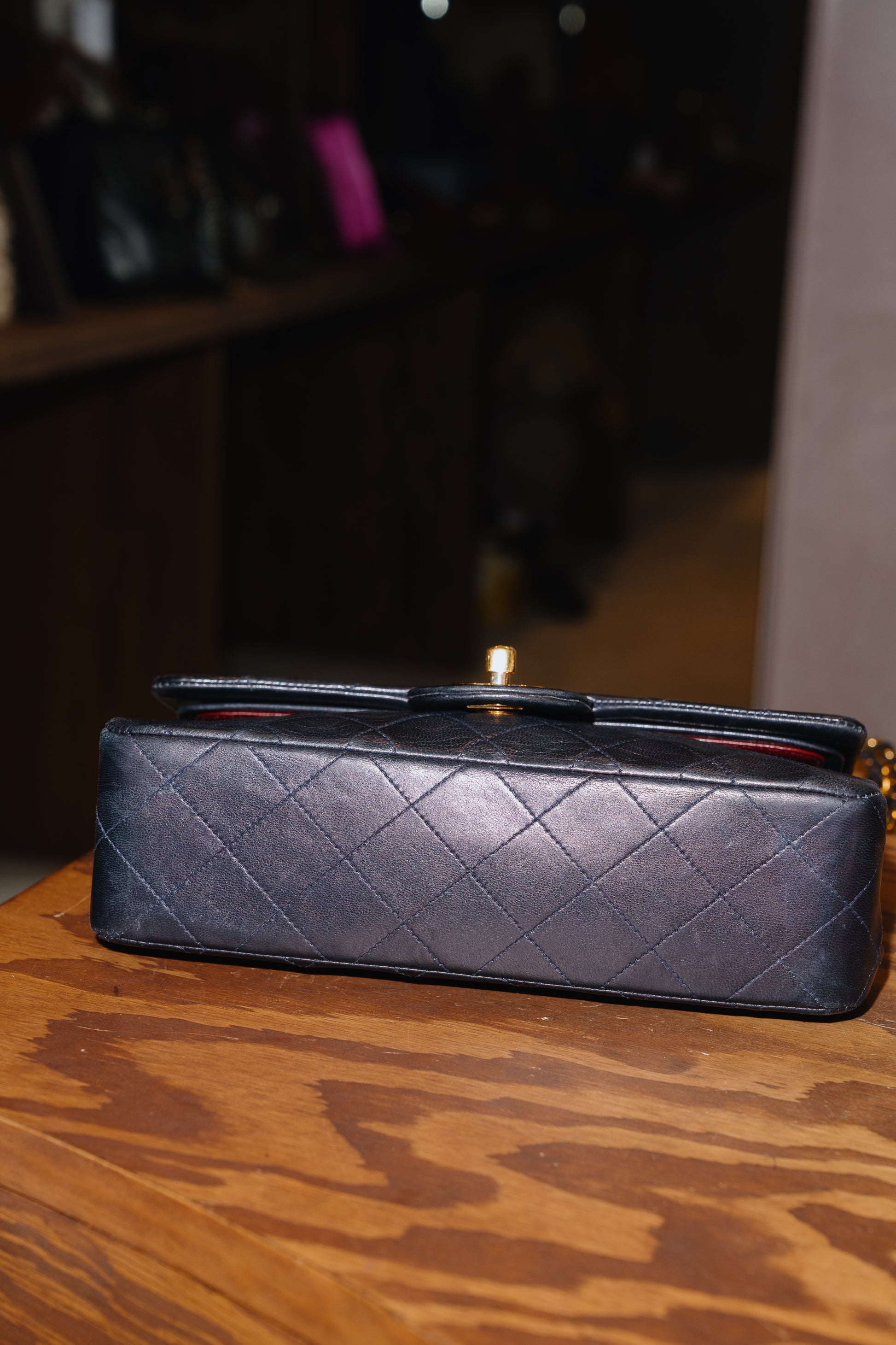 Chanel Vintage Blue Lambskin Small Classic Flap Bag 1991–1994