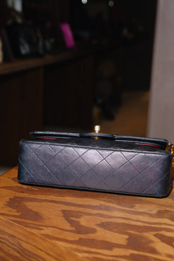 Chanel Vintage Blue Lambskin Small Classic Flap Bag 1991–1994