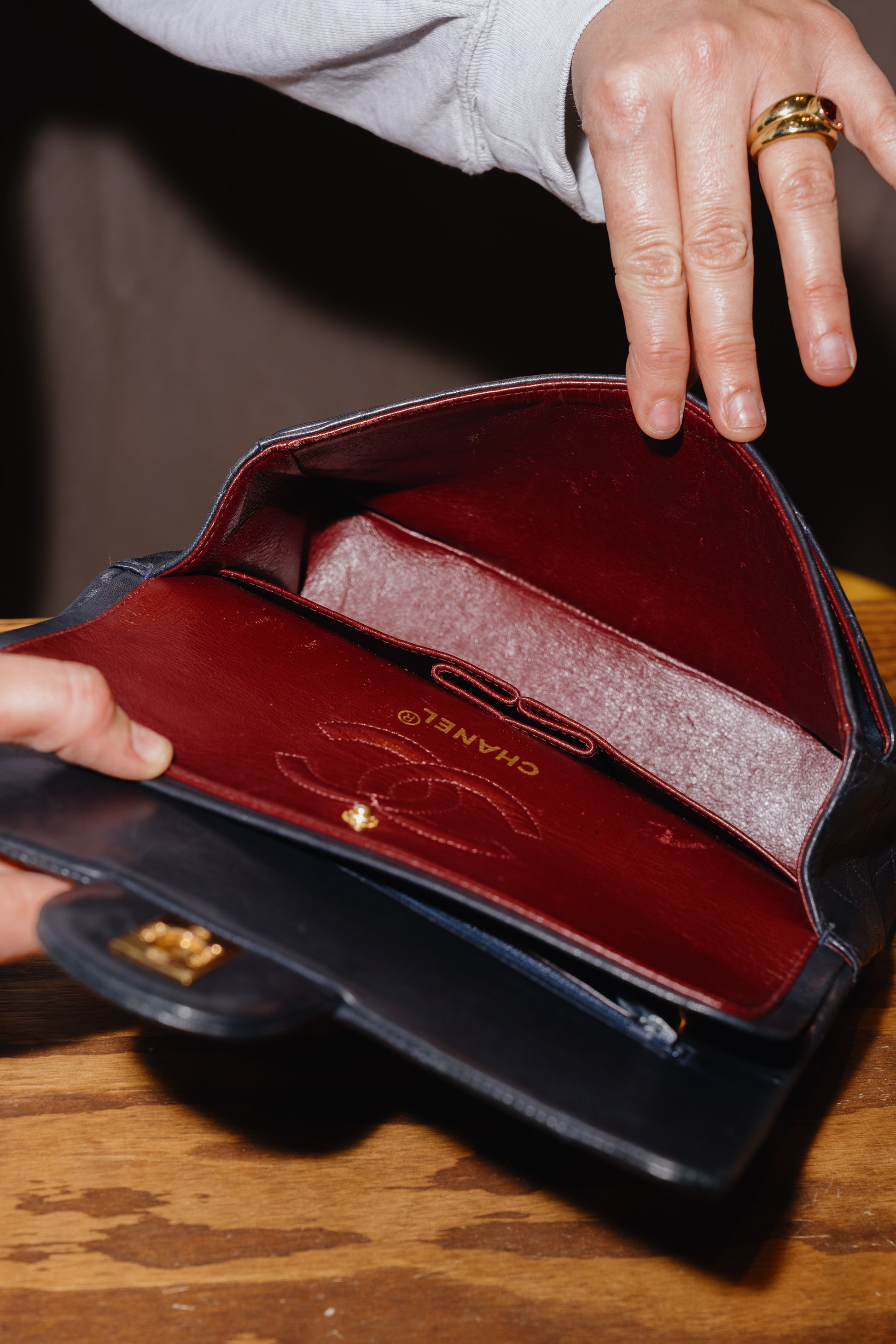 Chanel Vintage Blue Lambskin Small Classic Flap Bag 1991–1994