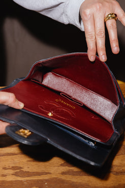 Chanel Vintage Blue Lambskin Small Classic Flap Bag 1991–1994