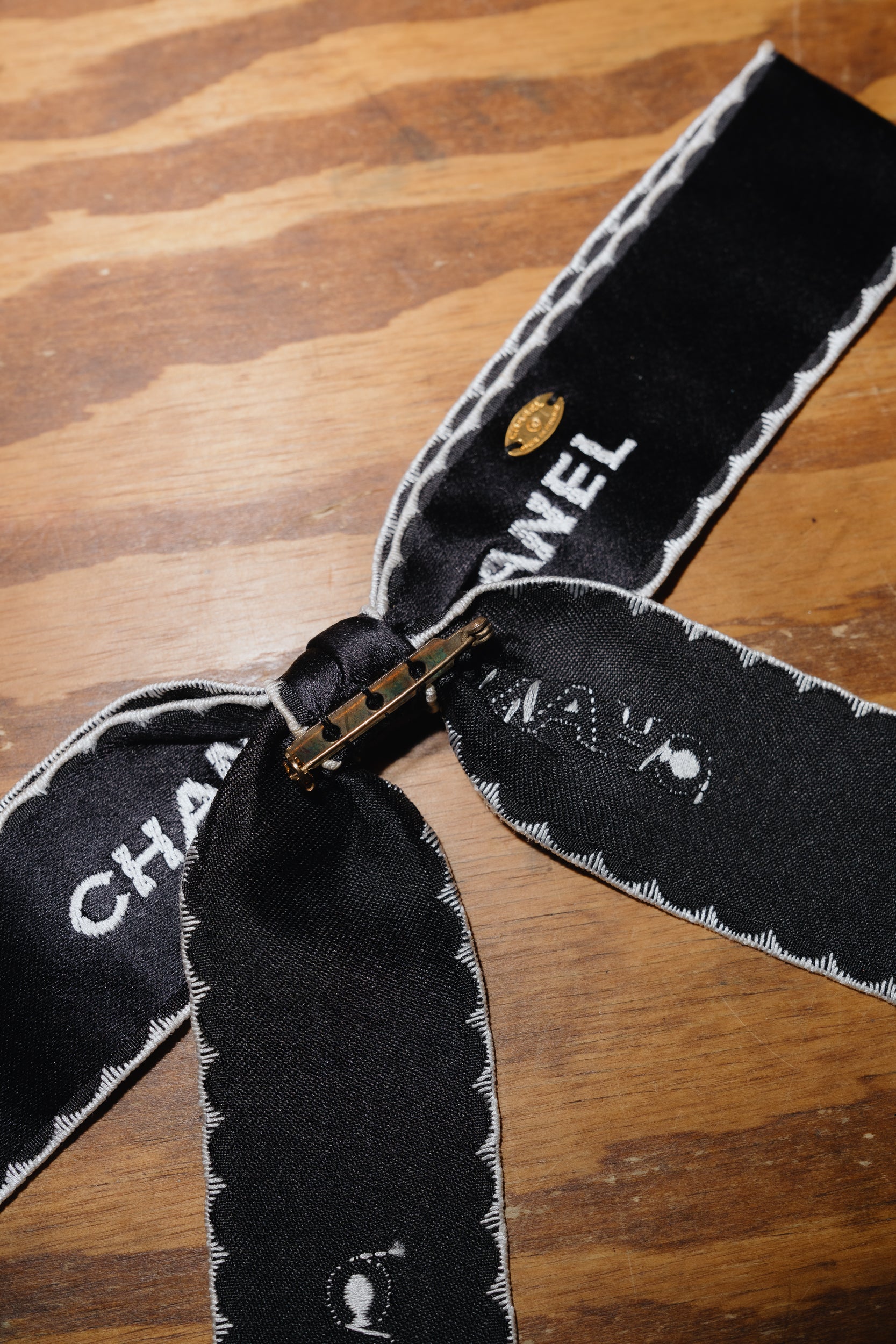 Chanel Vintage Fabric Bow Brooch
