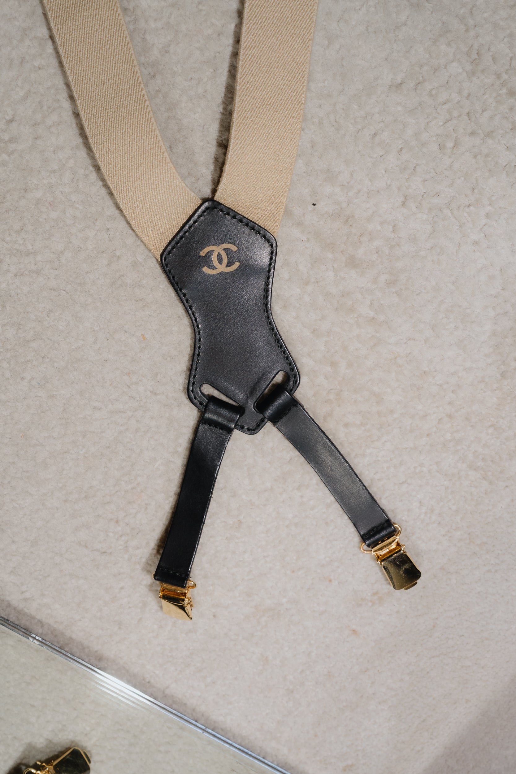 Chanel Vintage Logo Suspenders